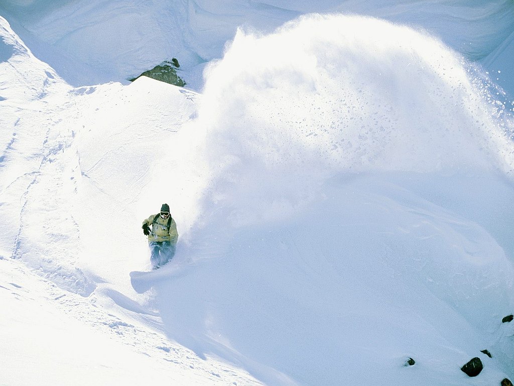 Avalanche Turn, Brighton, Utah